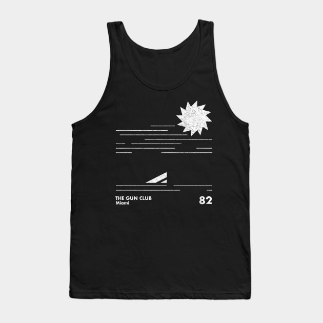 The Gun Club / Miami / Minimal Graphic Design Tribute Tank Top by saudade